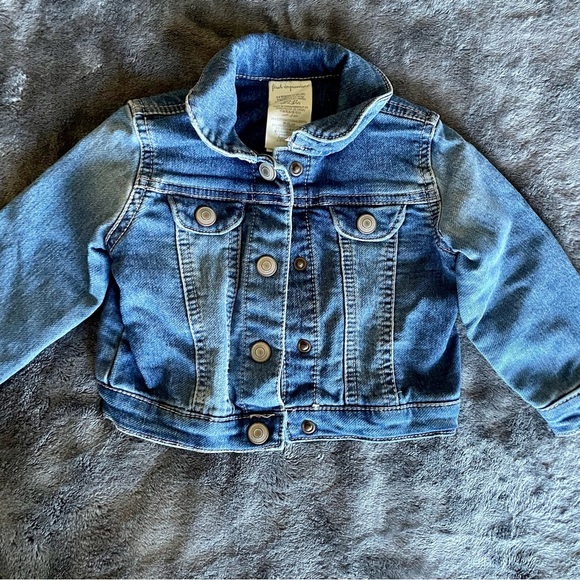 Bundle of Jean jacket, skirt and warm leggings and headband size 6-12 months - Picture 2 of 8